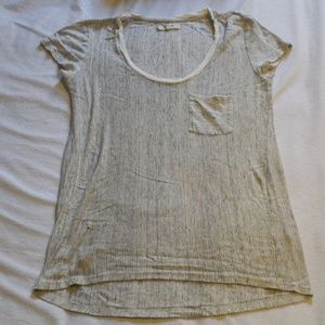 Madewell gray and white stripe tee